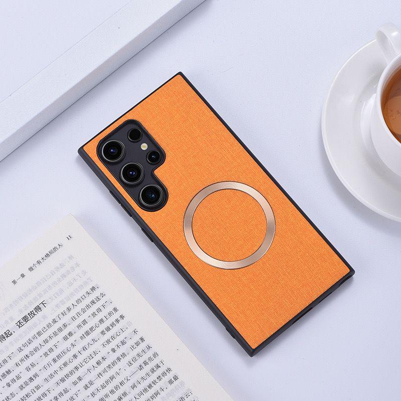 New Fabric Case for Samsung Galaxy S24 S23 S22 S21 Ultra  S24 Plus For Magsafe Magnetic Charging Silicone Protection Cover Coque