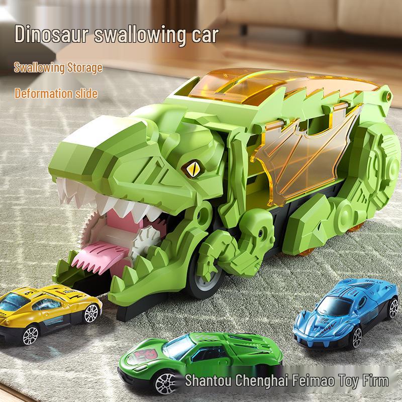 Children's Transforming T-Rex Inertial Car Toy for 3-Year-Olds
