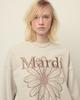 [mardimercredi] SWEATSHIRT FLOWERMARDI NEEDLEWORK OATMEAL TAUPE