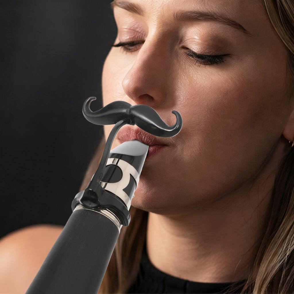2Pcs Mustache Clip with Protective Case Professional Clarinet Mouthpiece Clips Fits for All Small Shank Trumpet Mouthpieces