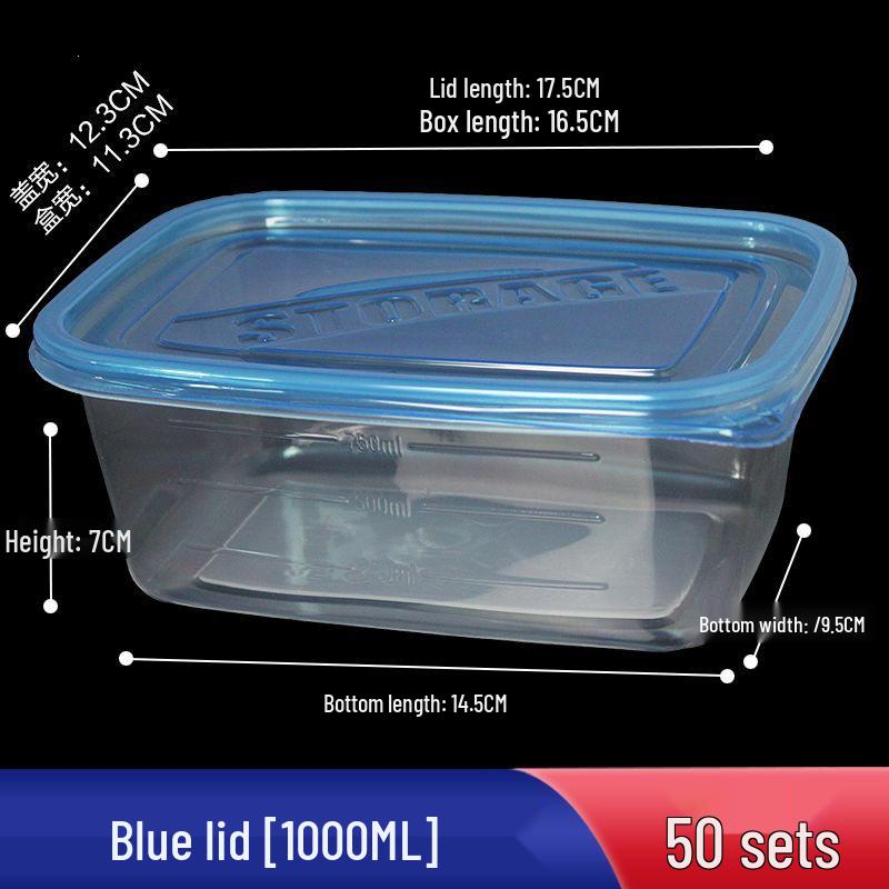 280ml Rectangular Transparent Plastic Salad Box with Lid for Fresh-Keeping and Takeaway