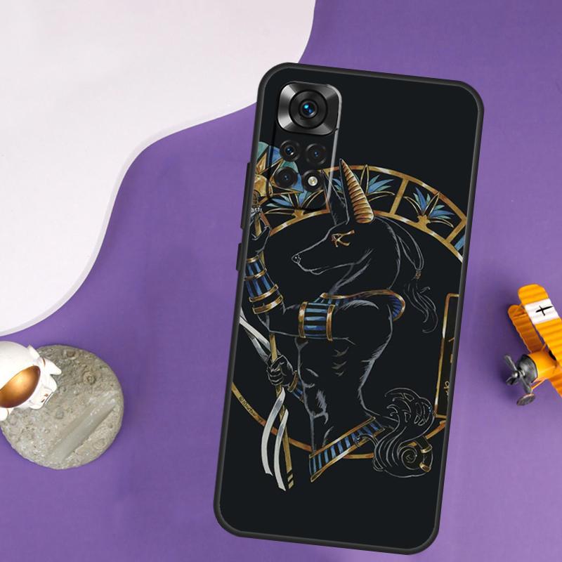 Egypt Nefertiti Anubis Ankh Case For Xiaomi Redmi Note 14 13 Pro 12 9 10 11 Pro 10S 11S 12S Redmi 14C 13C 10C 12C Cover