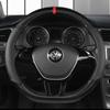 Carbon Fibre+Leather Car Steering Wheel Cover For VW GOLF 7 2015 POLO JATTA Passat Tiguan For Nissan Qashqai J11 X-trail T32