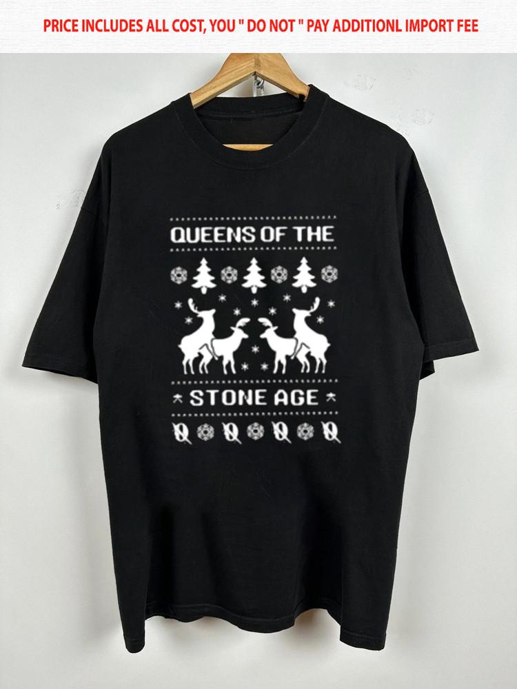 

Hot Popular Queens of the Stone Age Ugly Christmas Black S5XL Shirt BB470 Unisex T-Shirt S