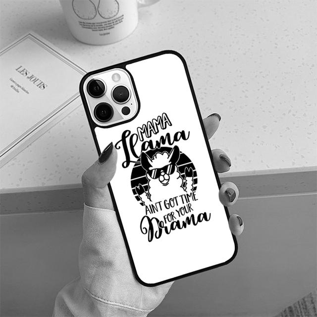 

No Drama Prob Llama Phone Case For iPhone 17 Air 13 12 14 15 16 Cover For Apple 14 15 16 Pro Max Plus Coque iPhone 11pro