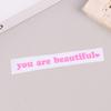 Car Stickers You Are Beautiful Interior Decoration Rear View Mirror Stickers Creative Sport Pvc Vinyl Decals
