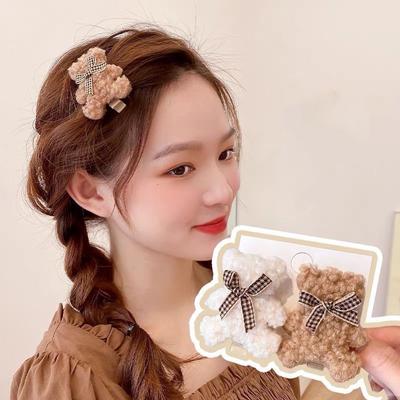 Kleinkinder Bären Haarspangen Haarnadeln für Kinder Kinder Baby Handgemacht Mädchen Niedliche Haaraccessoires Herbst Winter Haarspangen Klemme