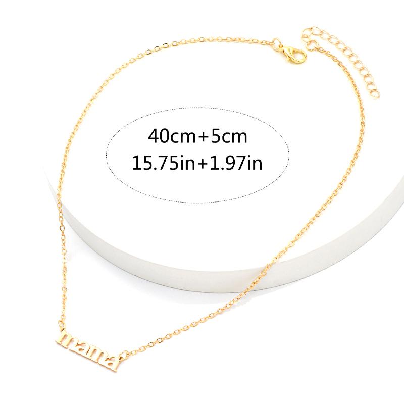 Elegant morsdag mamma brev anheng halskjeder for kvinner Charms mamma navneskilt Kjede Choker Jern smykker Beste gave