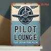 Vintage Aviation Metal Tin Sign Pilot Wall Decor Rustic Home Art 8x12 Inch