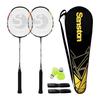 Senston 2-teiliges Badmintonschläger-Set, Badmintonschläger aus Kohlefaser – inkl. 1 Tragetasche