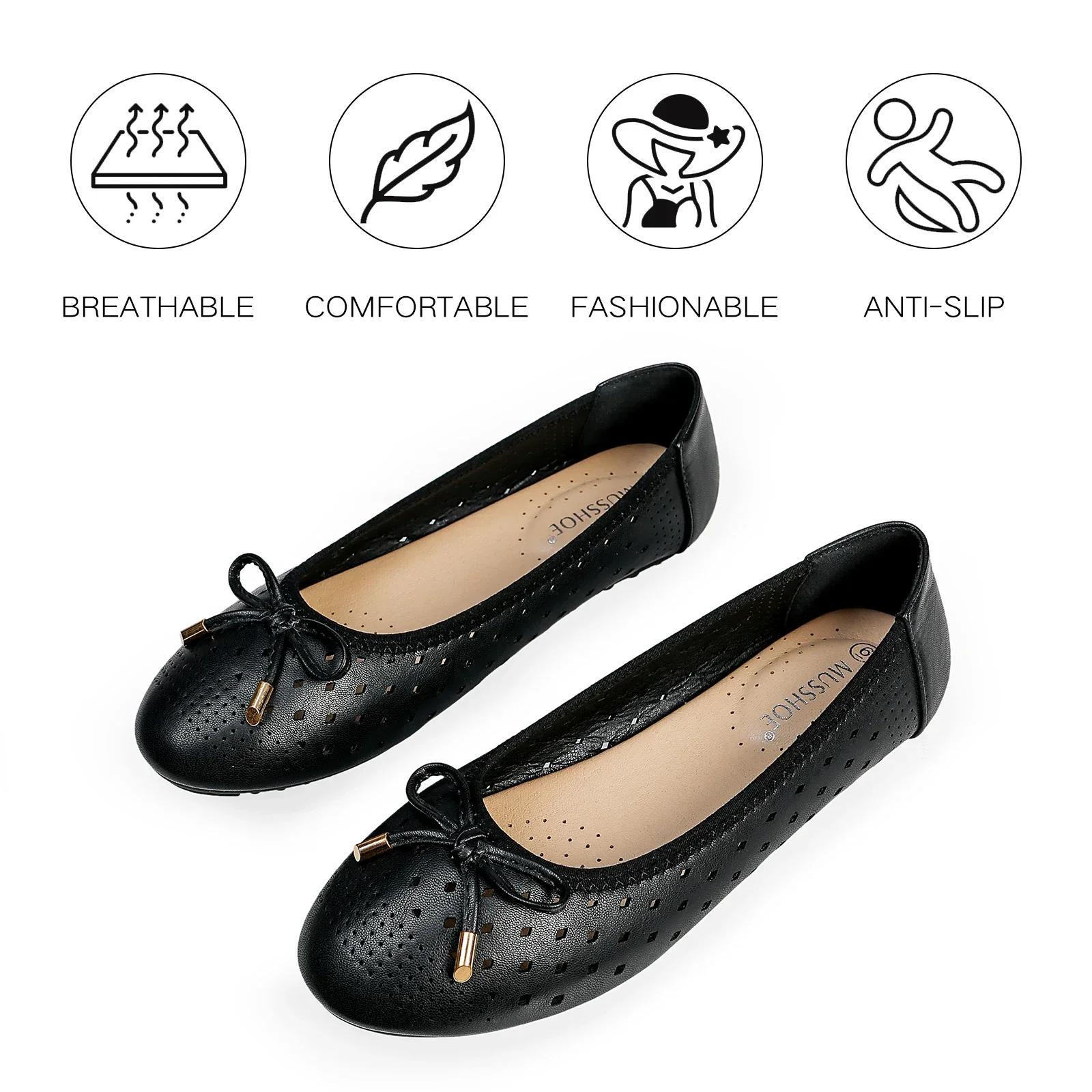 

Осенние новые женские туфли на плоской подошве на низком каблуке, модные удобные туфли для мам, элегантные дышащие балетки 11