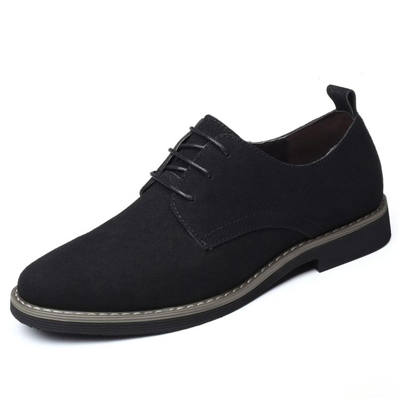 Herrskor i läder PU mocka läder Casual herrskor Stora casualskor Herrar Arbetssko Zapatos De Hombre