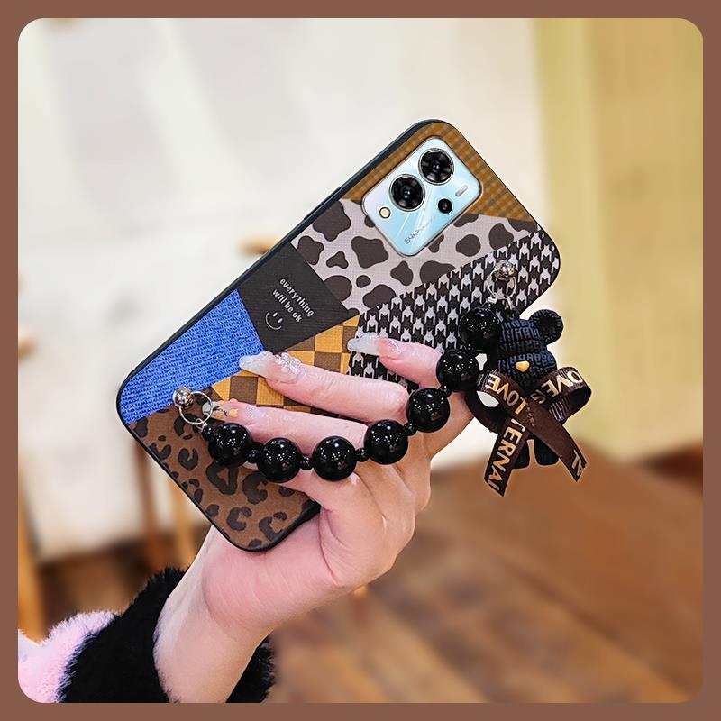Soft Case Bear Bracelet Phone Case For ZTE Blade V40 Pro Anti-knock Silicone Dirt-resistant Back Cover Simplicity Cute
