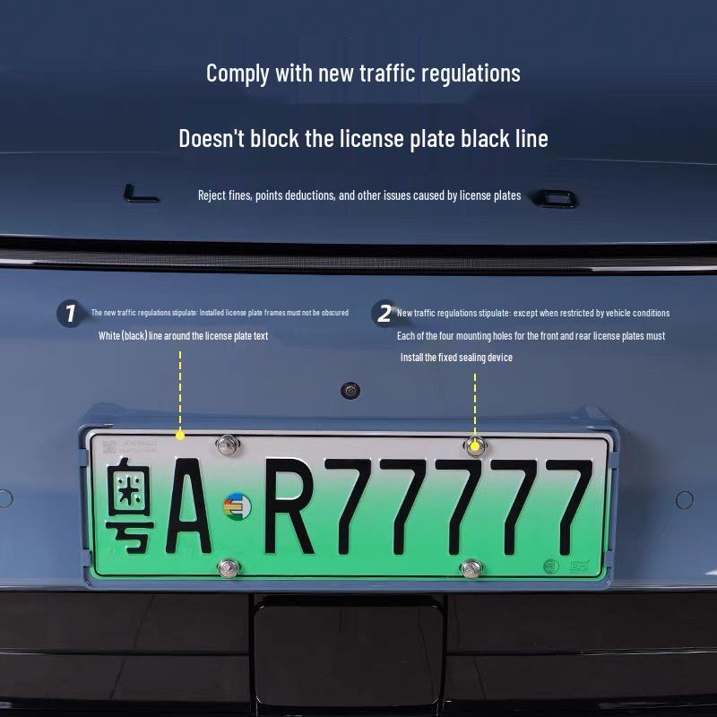 Original Car Color License Plate Protection Frame - All-Inclusive Modification Accessory