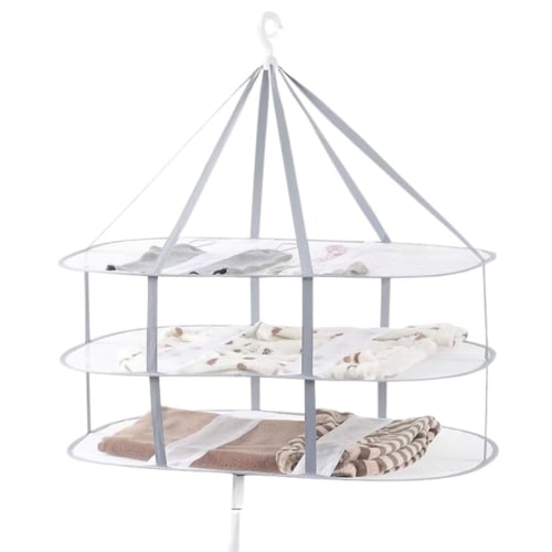 I'm so happy 3-Tier Flat Drying Net for Laundry, Sweaters, Knitwear, Plush Toys, Pillows, Foldable
