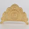 Elegant Nordic Style Metal Tissue Holder With Floral Design Gold Finish Living Room Office Bathroom