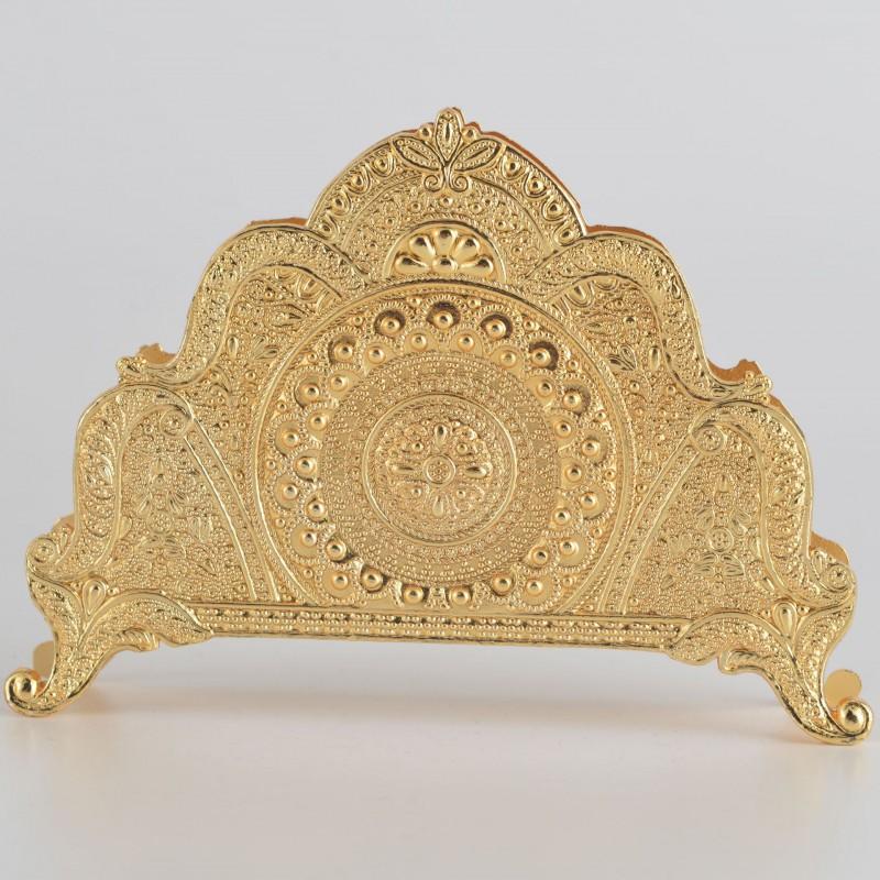 Elegant Nordic Style Metal Tissue Holder With Floral Design Gold Finish Living Room Office Bathroom