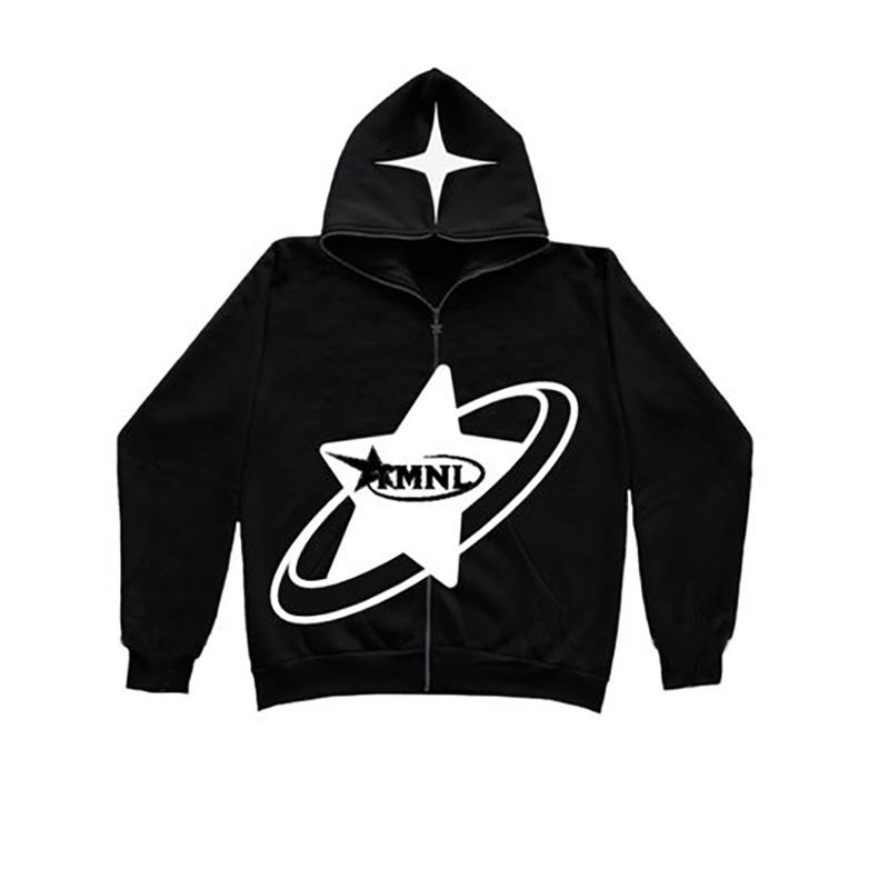 

Толстовка с капюшоном на молнии в стиле винтаж Харадзюку Рок Готика с графическим принтом Толстовка с капюшоном на молнии с капюшоном в стиле оверсайз Хип-хоп Куртка в стиле панк-стрит XXL