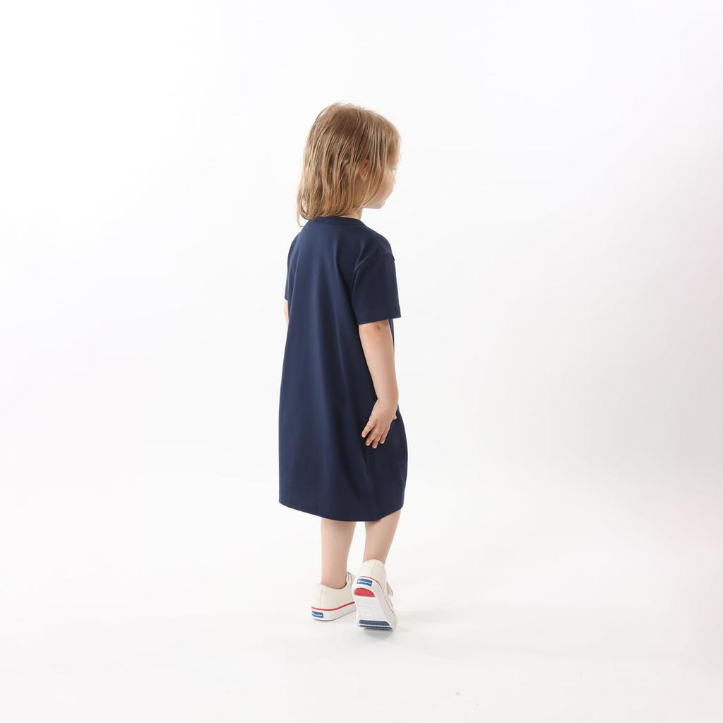 Champion Kortarmet Rundhals T-skjorte Bomull Binder Logo Størrelse 120 Barnekjole, 100% USA, Hals, Ettpunktsbroderi, Basic, Marineblå, (CK-Z331/CK-T305)