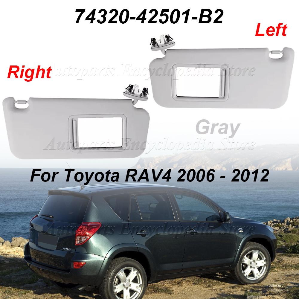 For Toyota RAV4 2006 - 2012 Gray Sun Visor Shield Car Sunvisor Replacement Sunroof Accessories Left Right 74320-42501-B2
