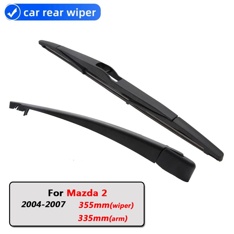 Car Rear Wiper Blade Blades Back Window Wipers Arm For Mazda 2 Hatchback (2004-2007) 355mm Auto Windscreen Blade