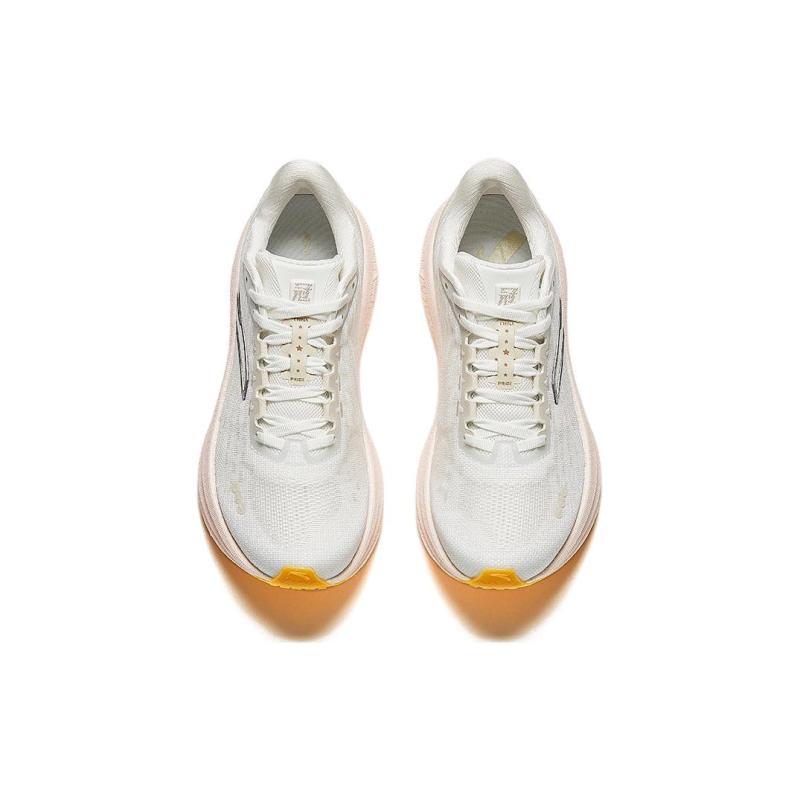 Anta Cushioning Slip Resistant Abrasion Resistant Breathable Low Top Sprint Running Shoes Women's White Gray Sneakers 122435562-2