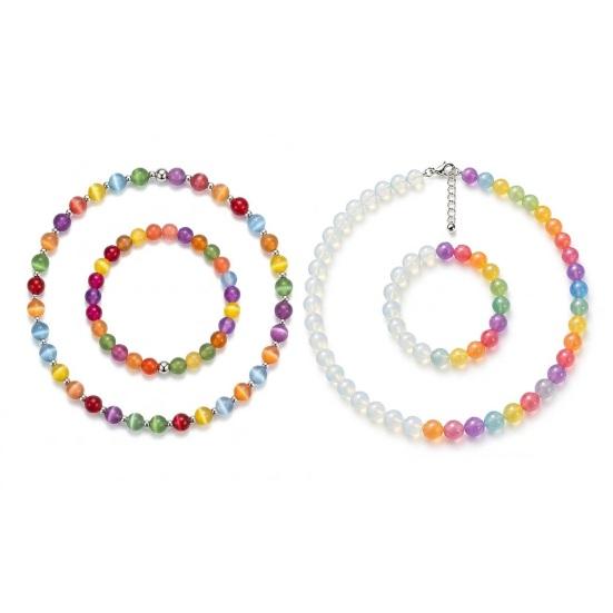 Gioielli con Perline che Cambiano Colore, Collana con Perline Colorate Reattive ai Raggi UV, Collana Braccialetto con Perline Dopamina, Accessorio Estivo da Spiaggia, Regalo Gioiello per le Vacanze