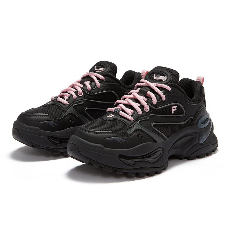 Fila Fusion EVA Soft Candy Comfortable Low-Top Dad Shoes Women Sneaker Black T12W511002FTC