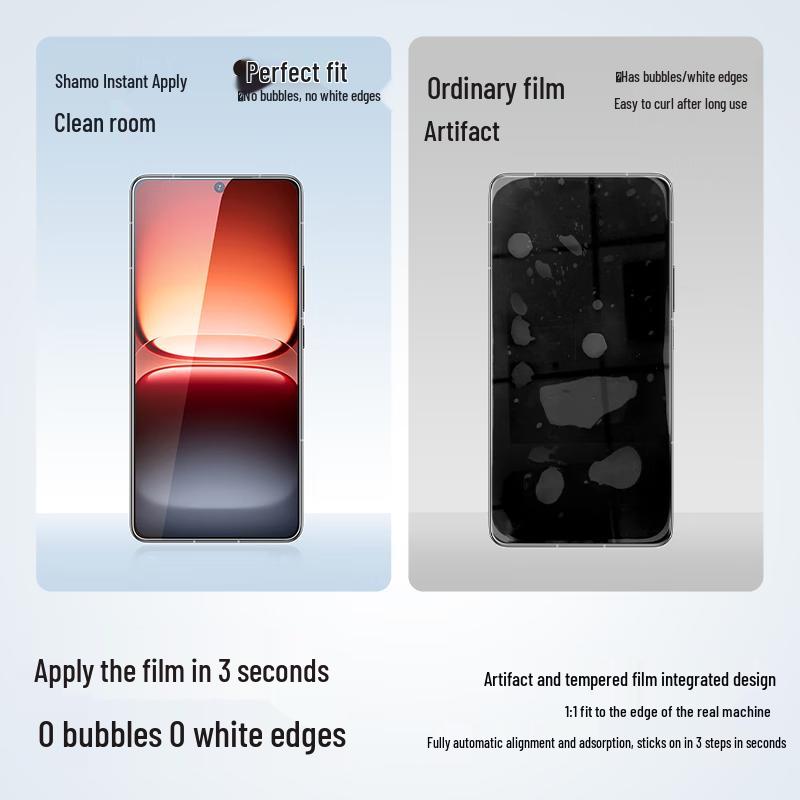 Flash Magic Tempered Glass Screen Protector with Dust-Free Installation Kit for iQOO 15/Ultra