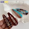 Mint Chocolate Plaid Water Drop Hairpin Cute Girl Versatile BB Clip Side Bangs Clip Hair Accessories New