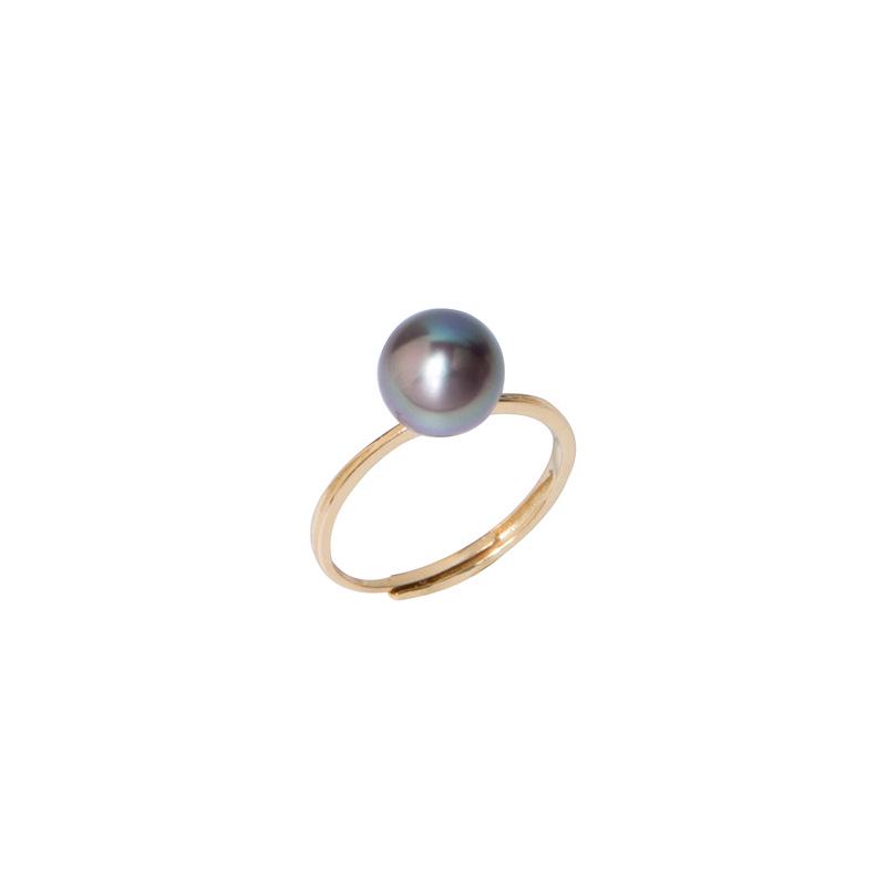 Adjustable Korean Style Freshwater Pearl Ring for Women in 925 Sterling Silver - Fashionable and Unique Summer Jewelry. Adjustable Opening