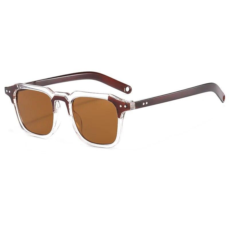 high-quality new splicing meter nail square sunglasses Fashion men hip hop glasses retro sunglasses women