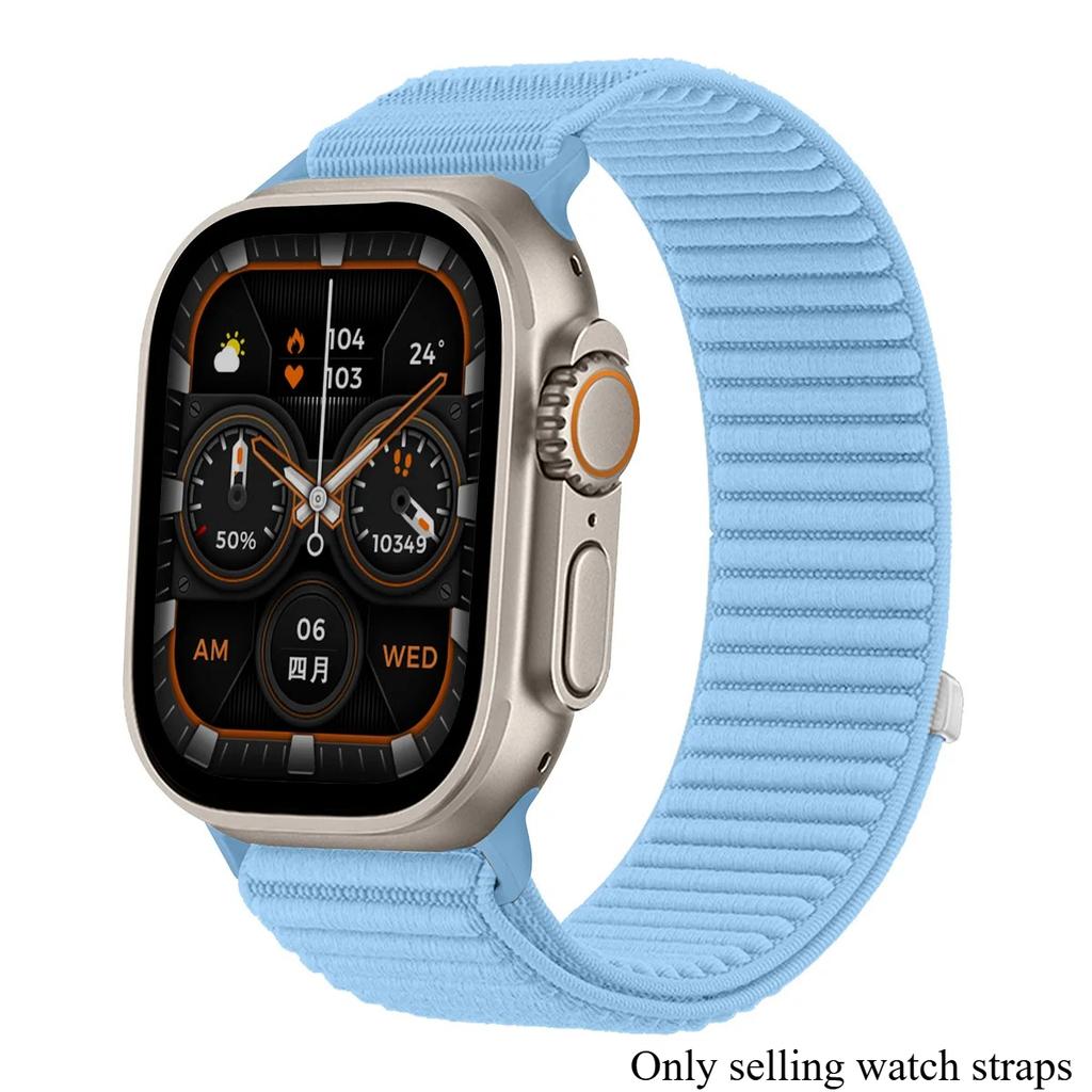 Nylon Sport Strap For Apple Watch Band Ultra3 49mm 46mm 45mm 44mm 41mm 42mm Bracelet iWatch 38 40mm 11 10 9 8 7 6 5 4 SE Braided