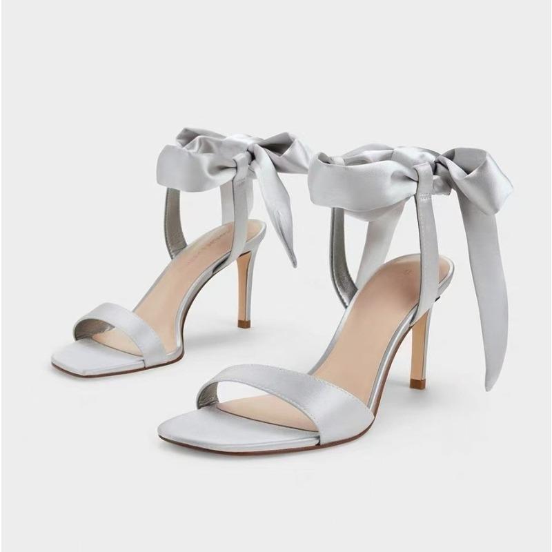 2025 New Women Sexy Pumps Sandals Summer 9cm Thin Heel Open Toe Ankle Strap High Heels Ladies Stilettos Party Red Wedding Shoes