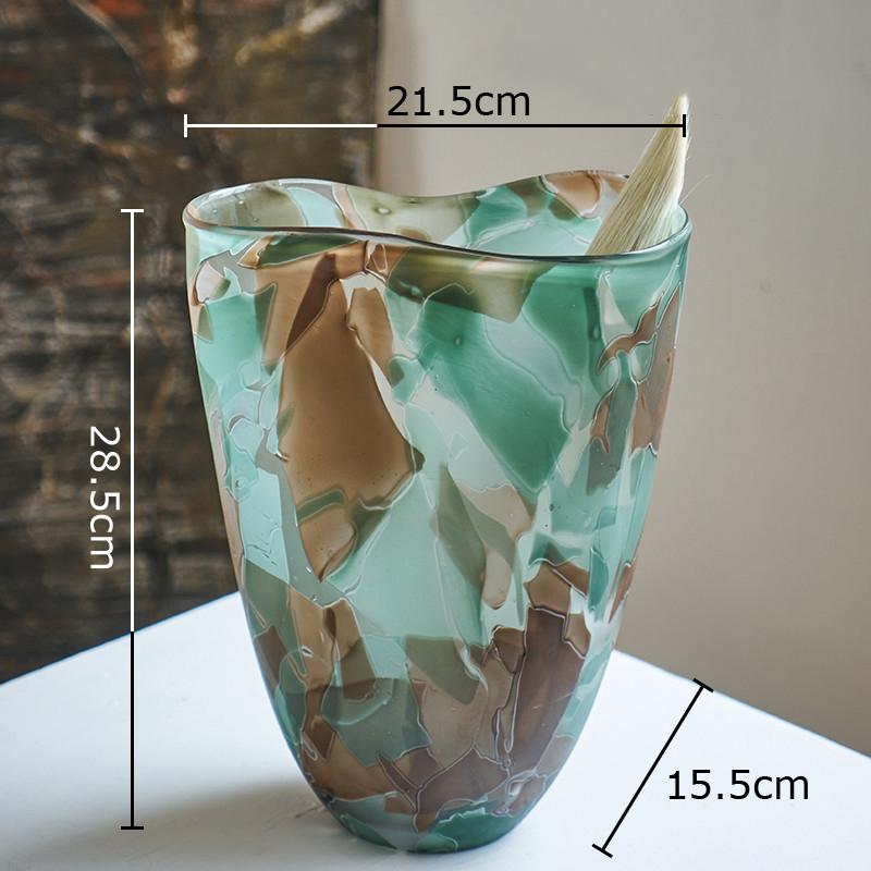 

Creative Gradient Color Glass Vase Hydroponics Plant Pots Table Decoration Flowers Arrangement Floral Vases Room Aesthetic Decor