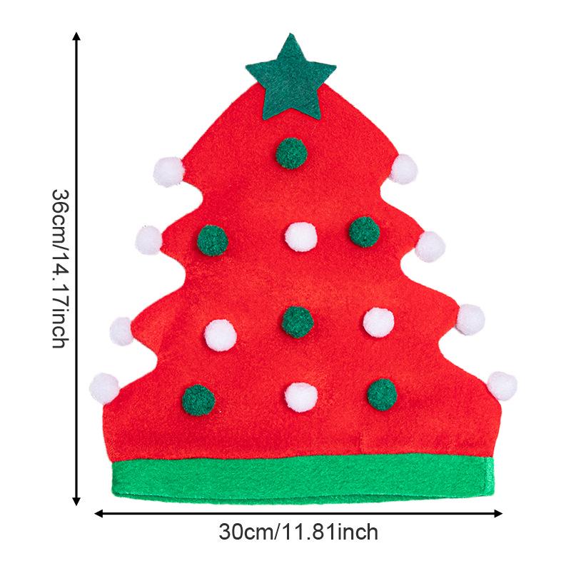 Cartoon Christmas Tree Elf Party Hats for Festive Decorations