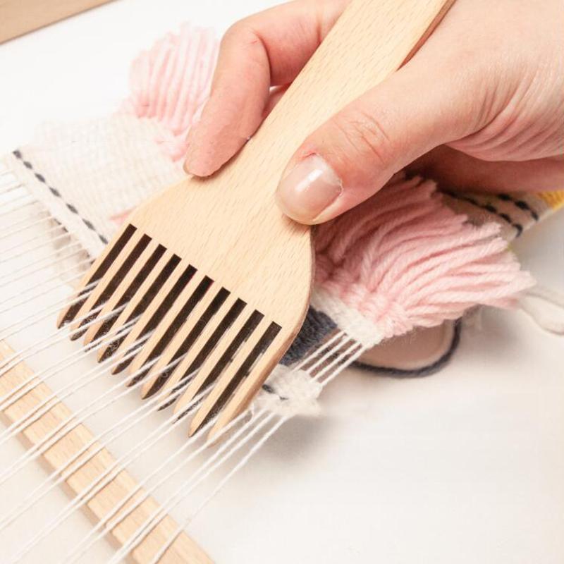 Wooden loom comb Loom comb fringe comb weaving tools to make crafts