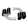18-24 Year Porsche Cayenne Black Quad Exhaust Tailpipe Muffler Modification