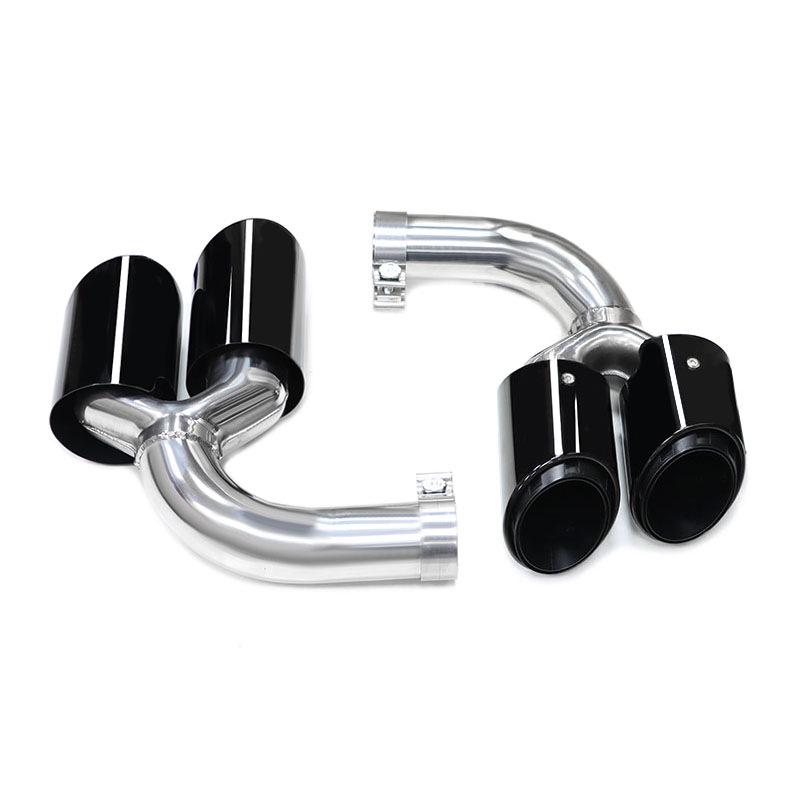 18-24 Year Porsche Cayenne Black Quad Exhaust Tailpipe Muffler Modification