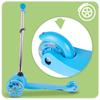 Adjustable Three-Wheel Scooter With Led Light-Up Wheels, Blue