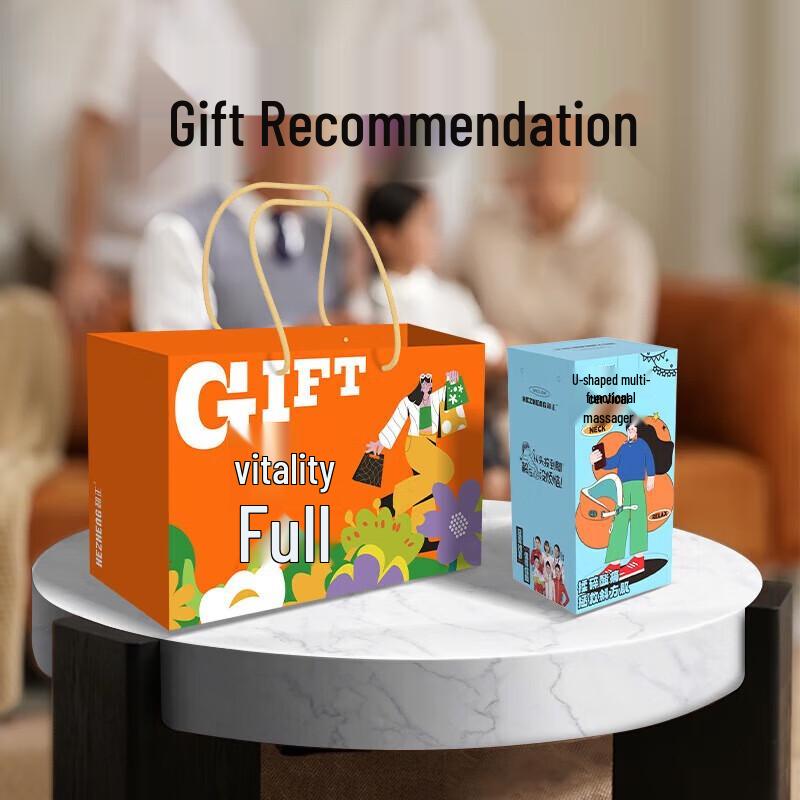 Hezheng Portable U-Shaped Neck Massager with Kneading