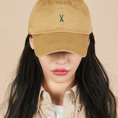 VARZAR Logo Oversized Chino Ball Cap Beige