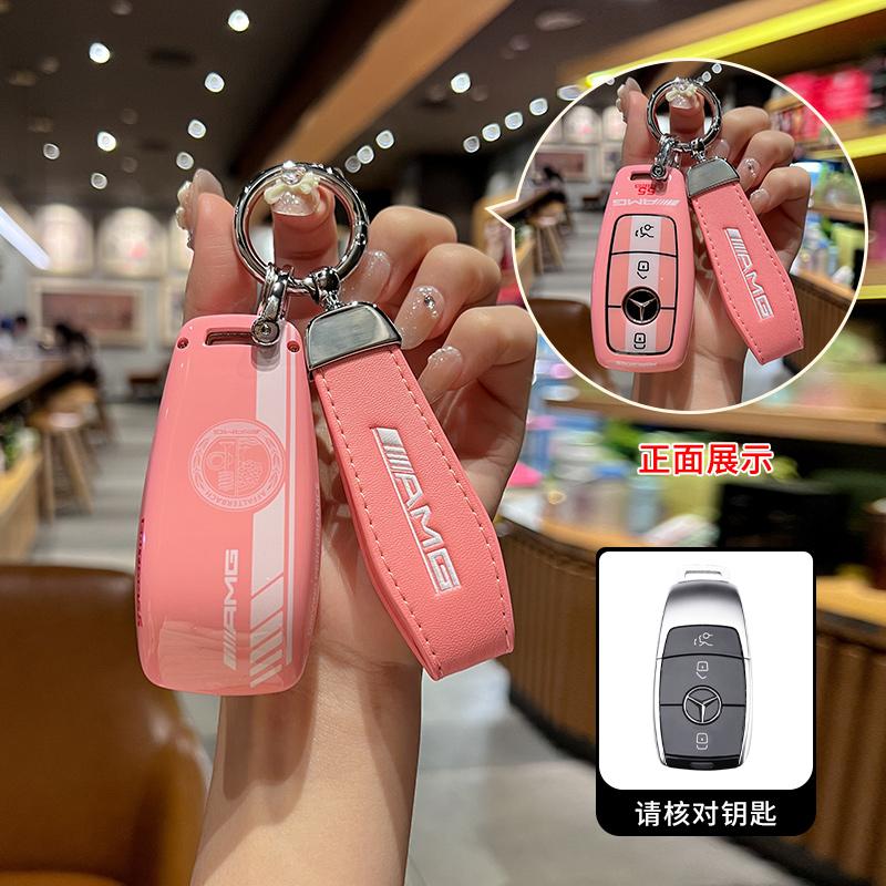 Car Remote Key Case Cover Shell For Mercedes Benz A C E S G Class GLC CLE CLA GLB GLS W177 W205 W213 W222 X167 AMG Leather Fob ZK9