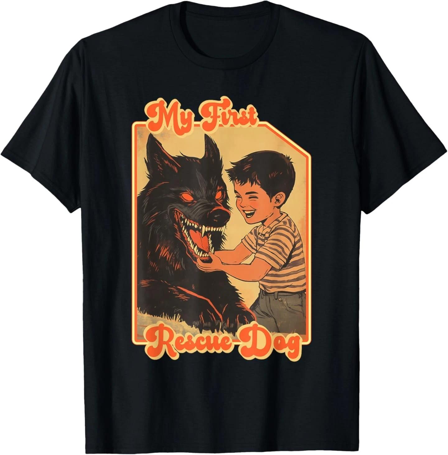 My First Rescue Dog Funny Shirts - Funny Rescue Animal T- Shirt M