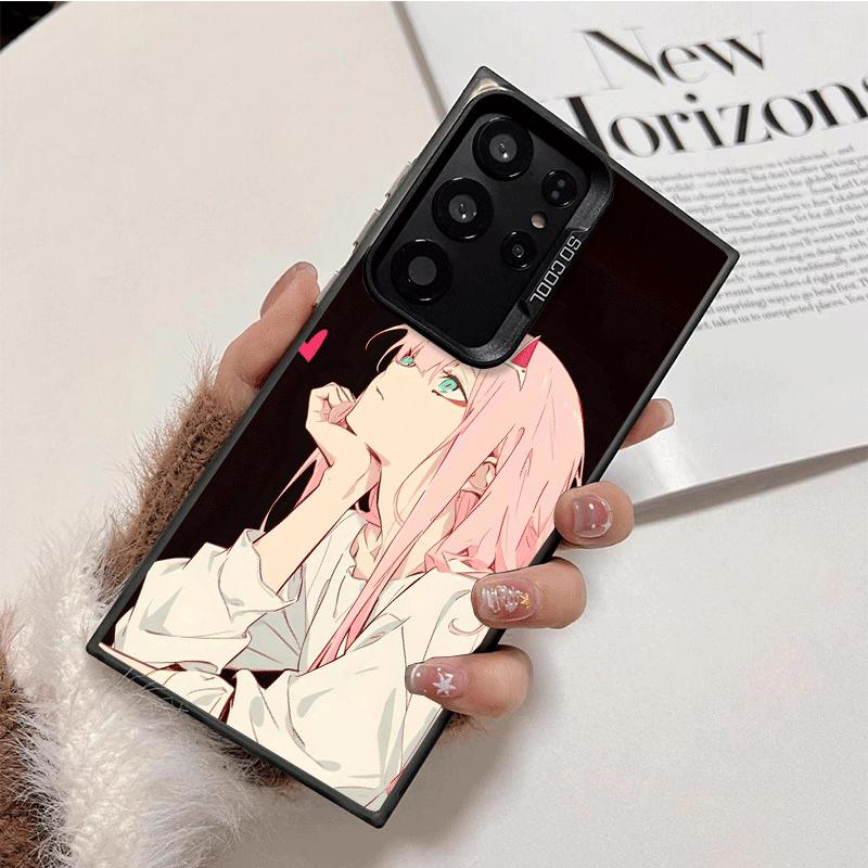 Zero Two 02 Kawaii Cute Soft Phone Case for Samsung Galaxy S24 S25 FE S26 Edge S23 Ultra S22 Plus S21 + Shockproof Cover Back Sh