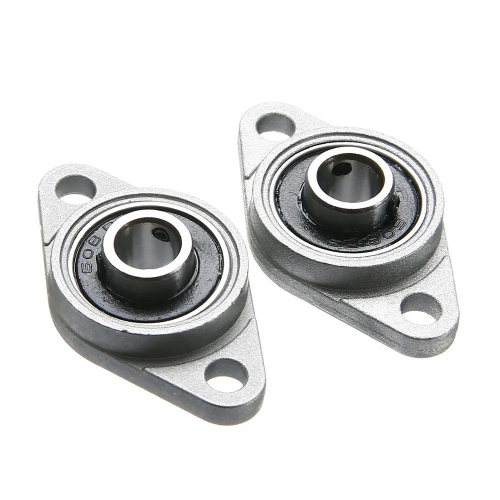 2Pcs/lot KFL08 Pillow Block Bearings 3D printer Parts Zinc Alloy Rhombic Pillow Flange Block Bearings 8mm Bore Diameter