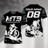 Free Custom Name Number Motorcycle Sportwear T Shirt Summer Fashion