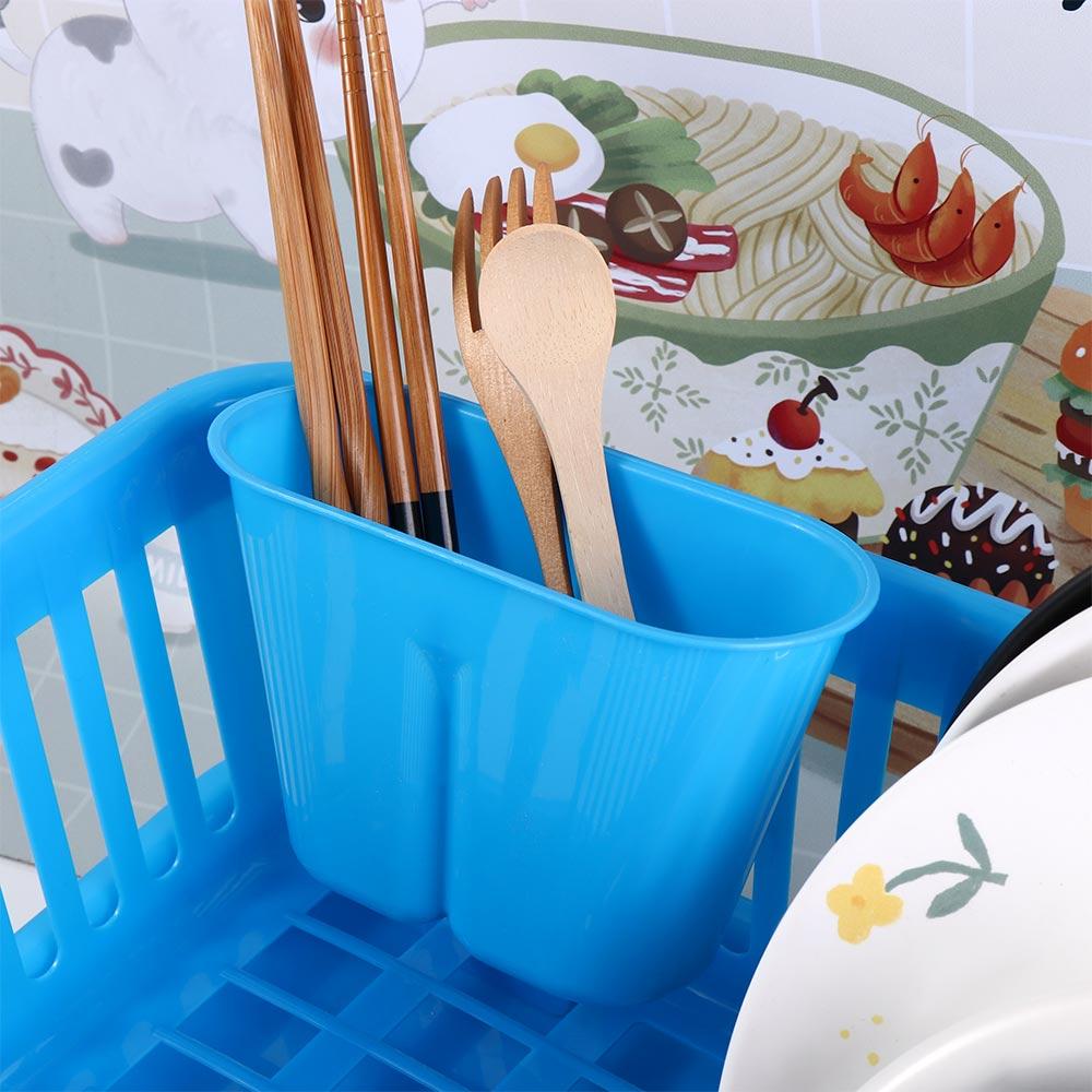 Durable Dish Drying Rack Square Storage Basket Drain Board Utensils Drainer Rack  Chopsticks