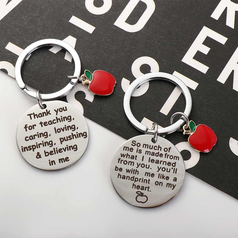 Thank You Teacher Thanks Key Chain Jewelry Thanks Gift Keyring Teacher Keychain  Graduation Gift