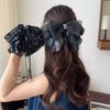 Grab Clip Chiffon Bowknot Hair Clip Polka Dot Flower Hairpin Fashion Bow Ribbon Hair Claw  Women